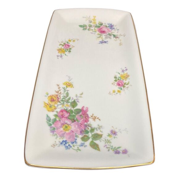VTG Royal Doulton Arcadia H4802 11" Floral Bone China Sandwich Serving Tray HTF - Picture 10 of 16